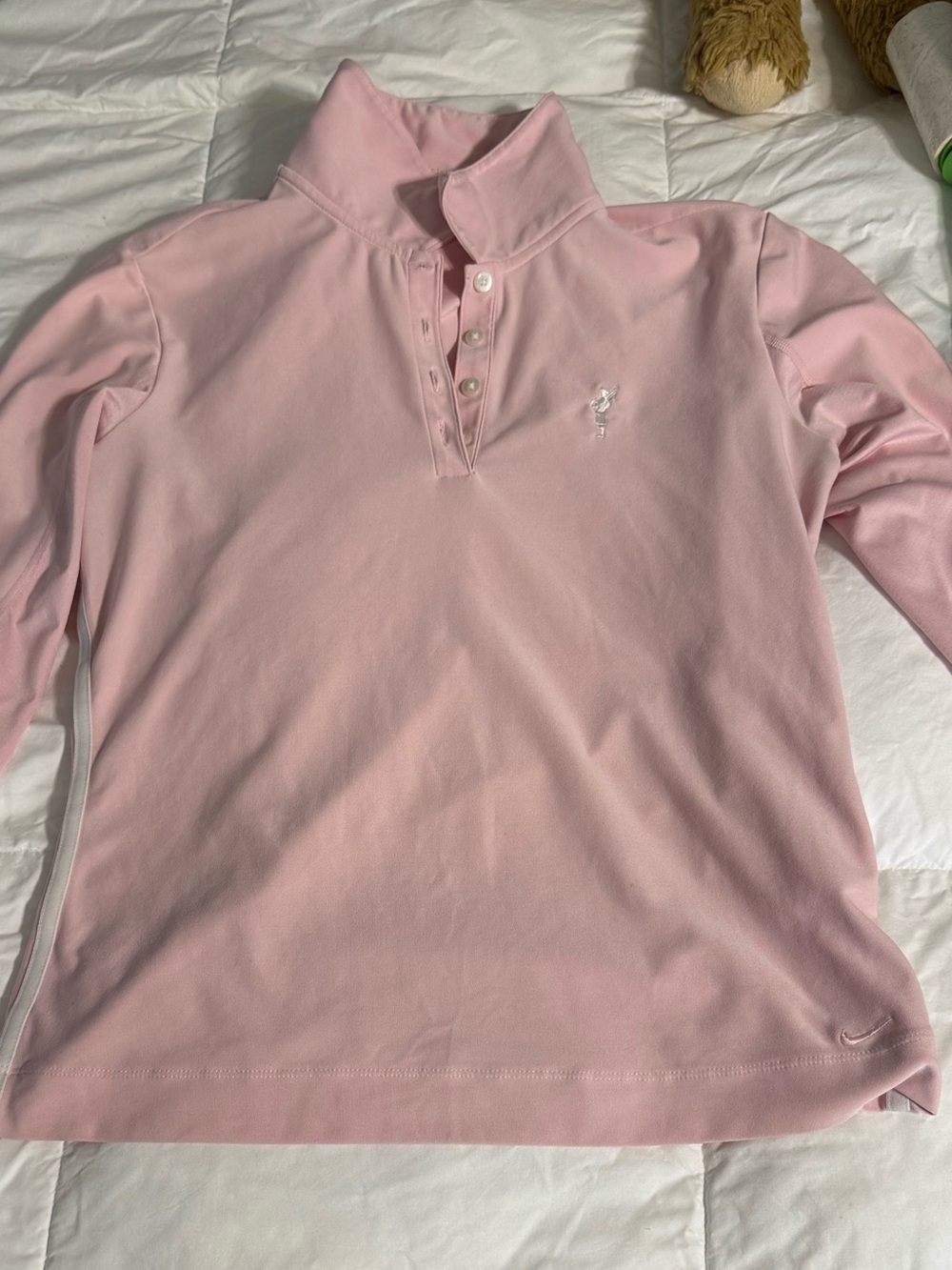 Nike Light Pink Long-Sleeve Polo Top
